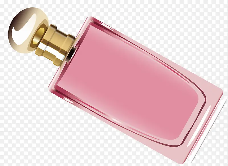 手绘粉色精致香水