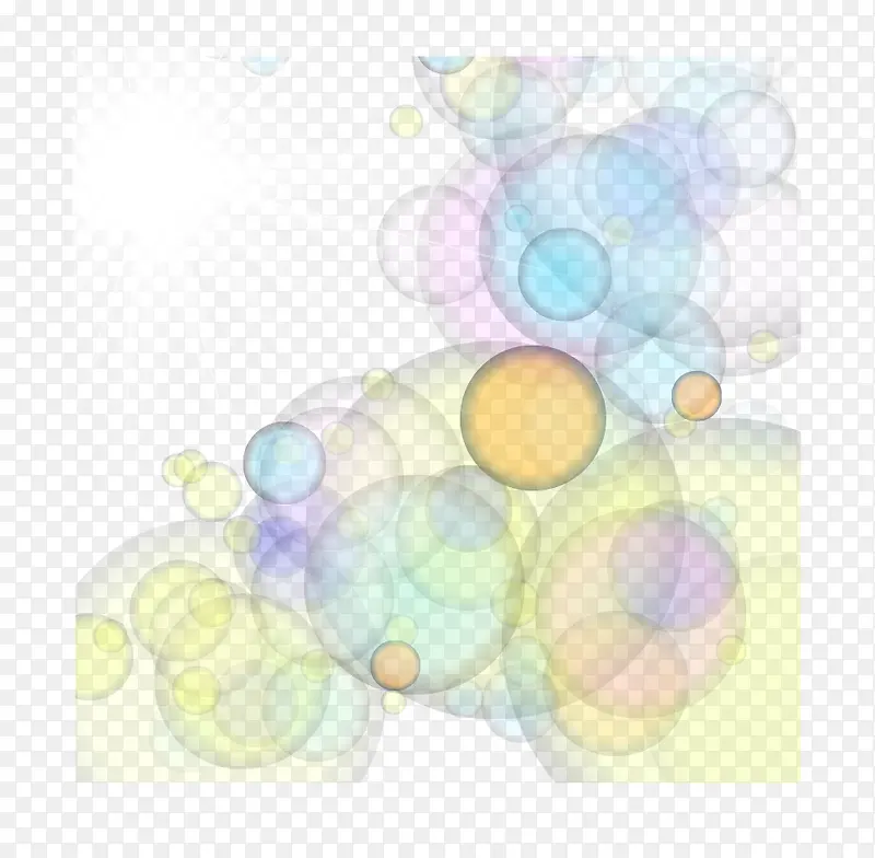 矢量梦幻彩色泡泡