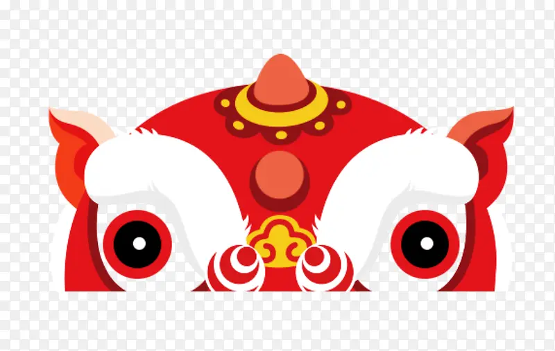 中国复古舞龙舞狮头像