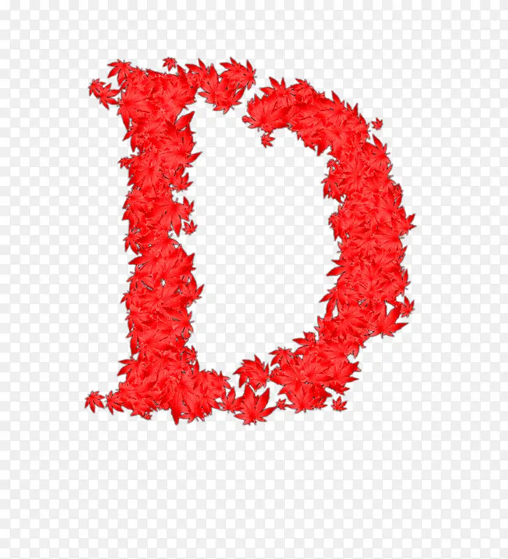 叶子字母D