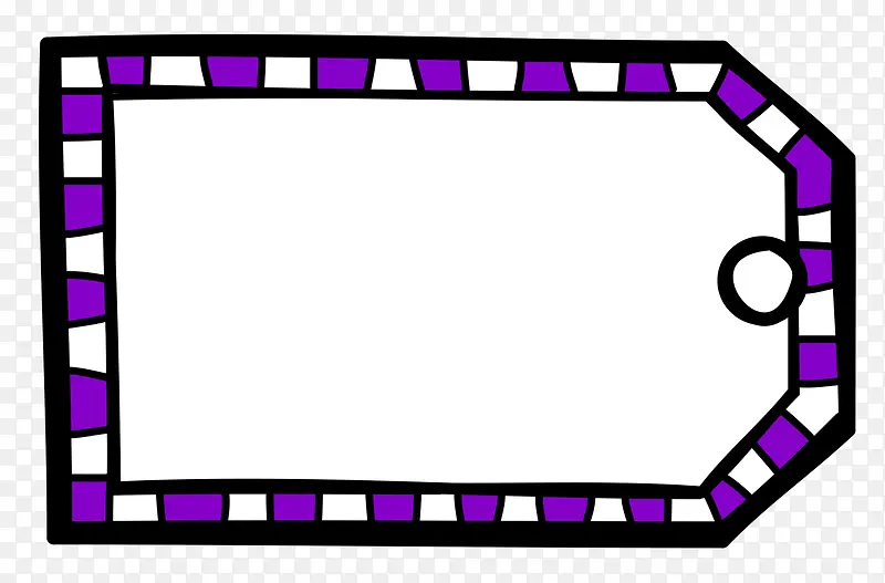 紫白相间带孔吊牌