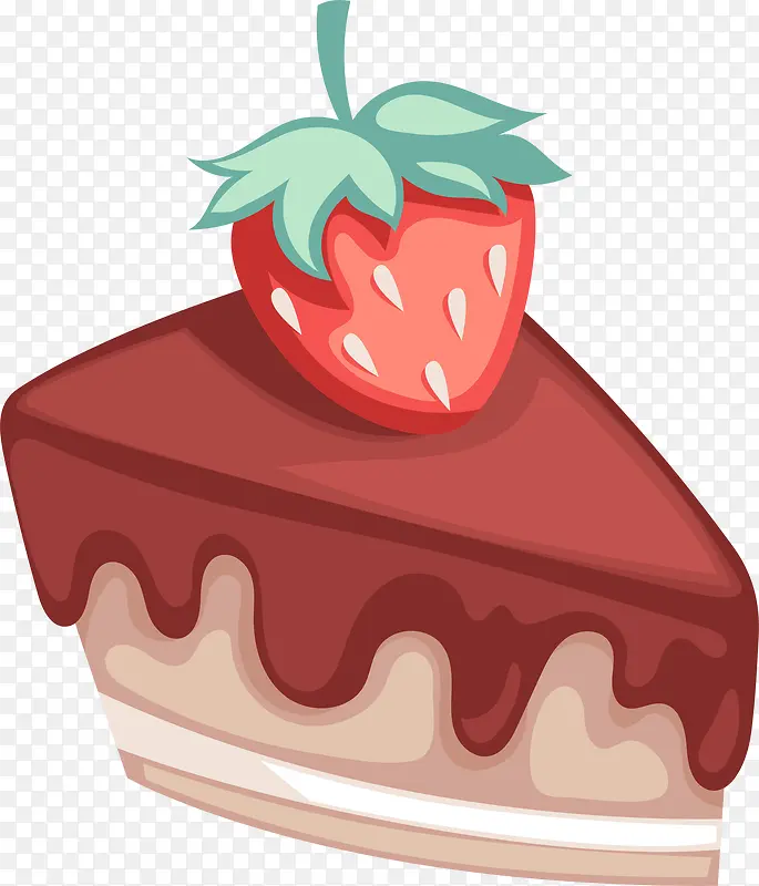 草莓蛋糕甜品食物