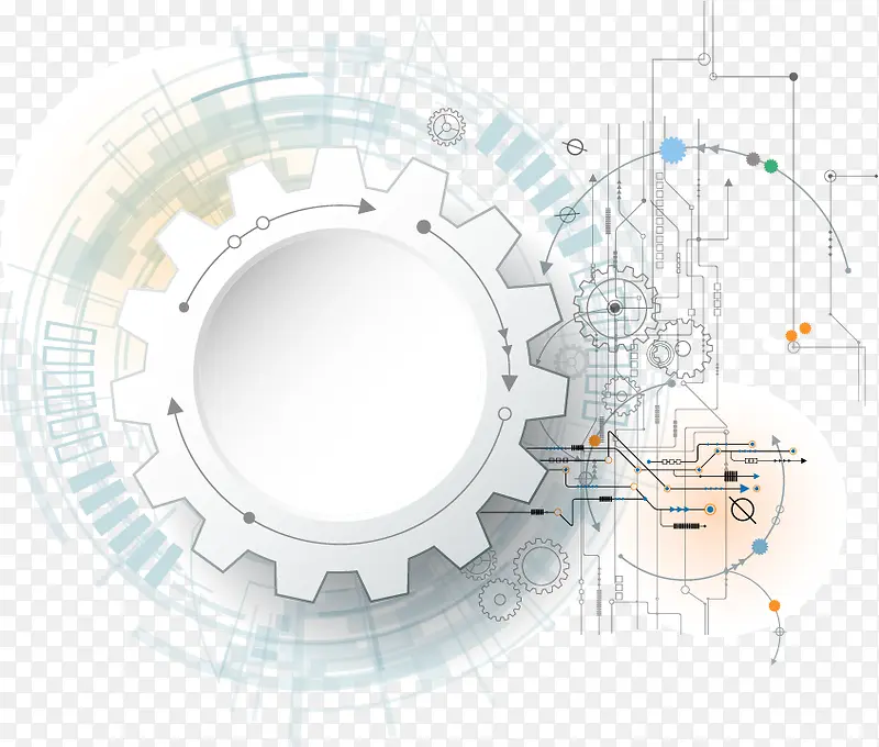 矢量精美齿轮元素背景素材