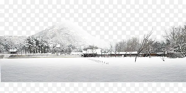 冬天雪景中国风