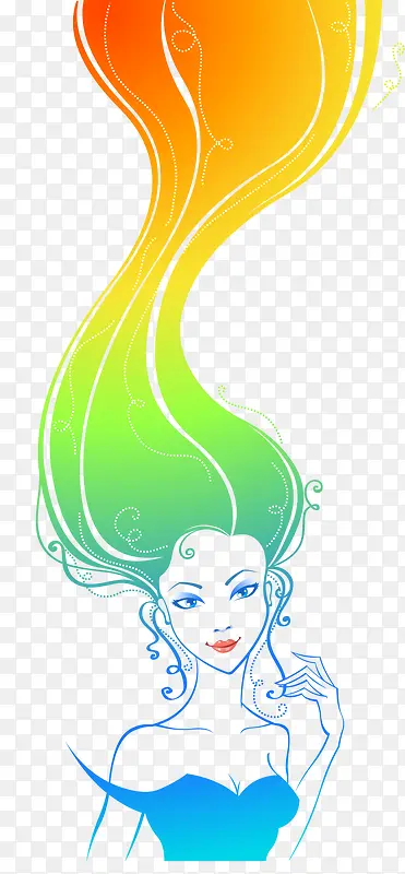 时尚潮流女孩创意头发