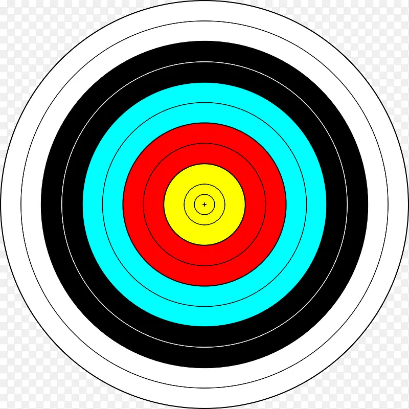 多彩颜色圆标靶