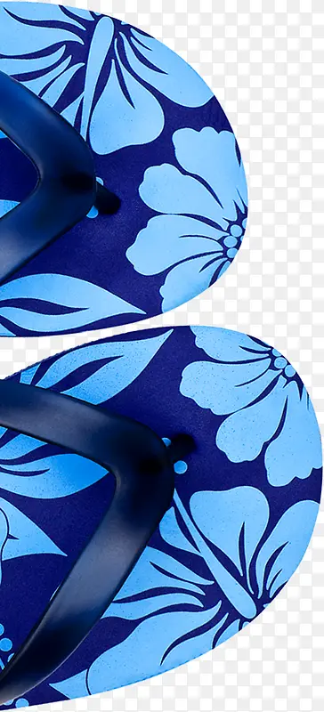 蓝色花纹拖鞋