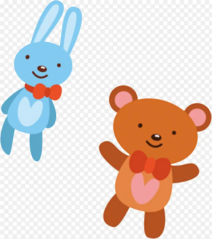 卡通兔子小熊玩偶玩具图案