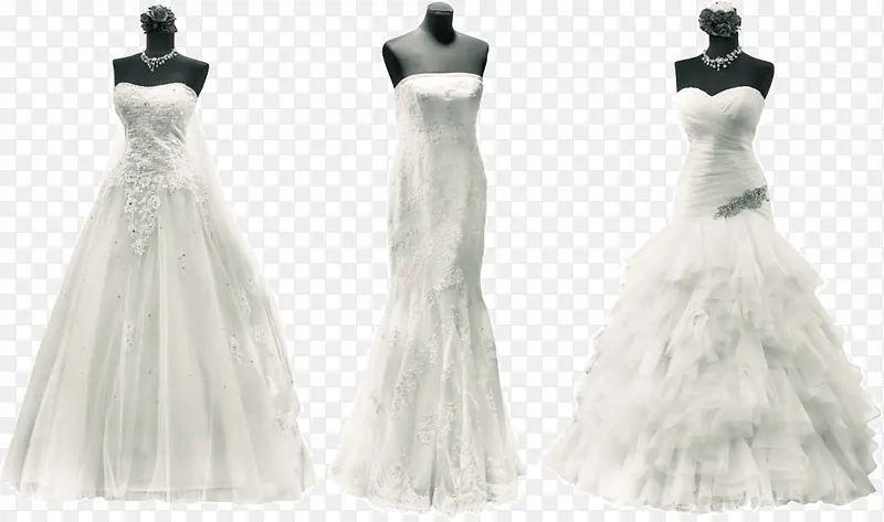 三件白色婚纱