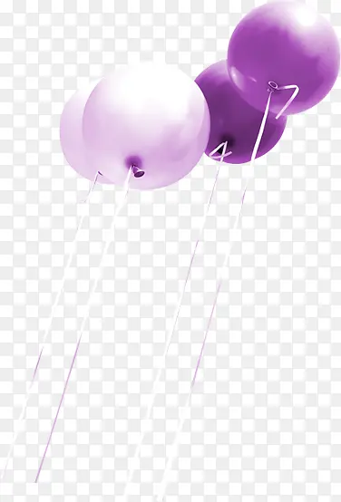 紫色梦幻气球简约图片