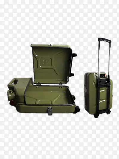 军绿色行李箱