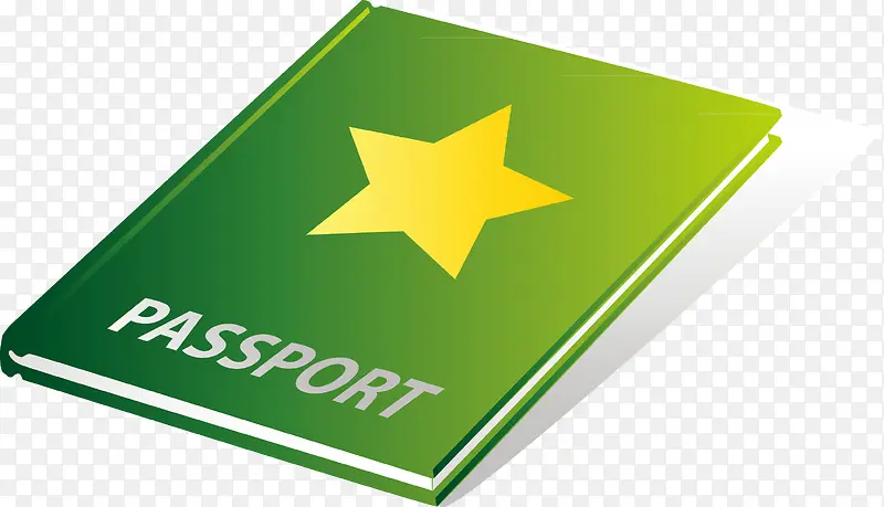绿色护照五角星元素