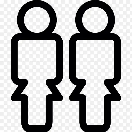 两女厕所标志图标