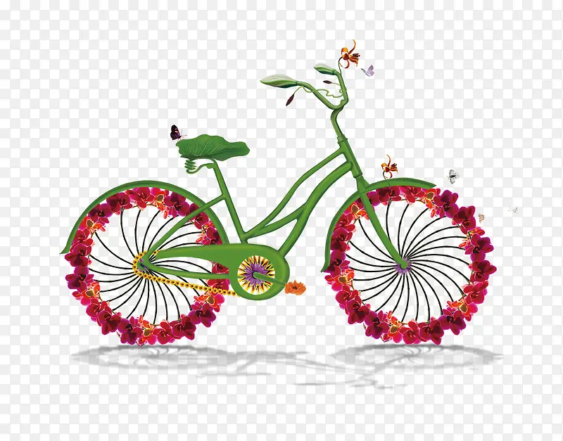 花朵自行车