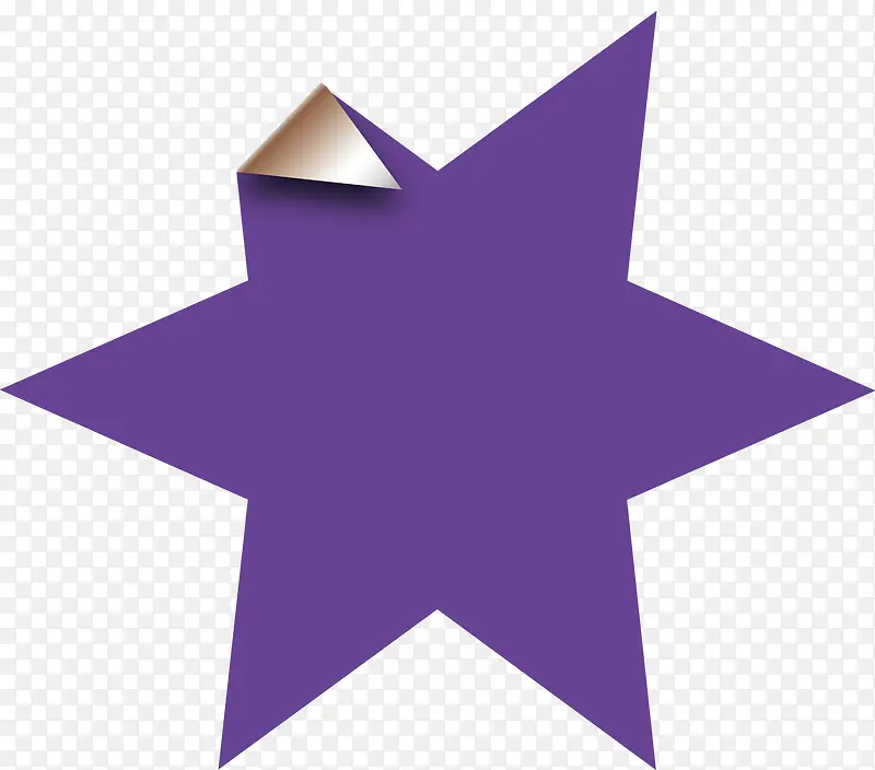 紫色五角星贴纸