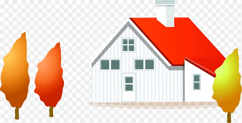 红色的小房子背景图片