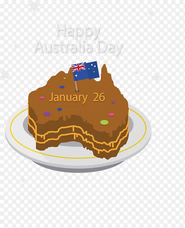 澳大利亚地图蛋糕