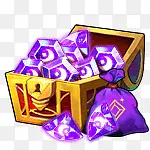 紫色钻石金色宝箱