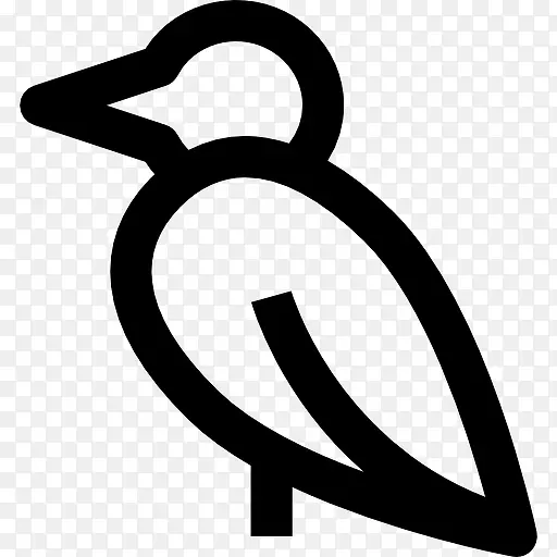 鸟鸭的轮廓图标