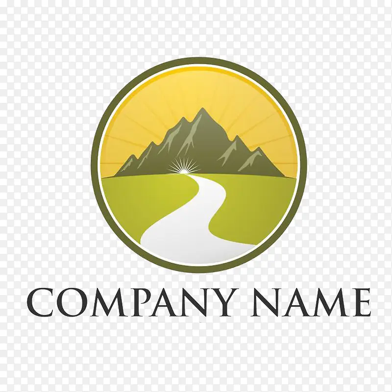 圆形山峰logo创意
