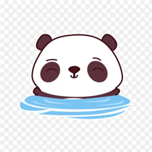 游泳的熊猫