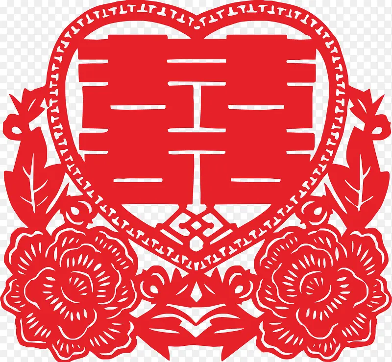 红色囍剪纸PNG图片素材下载_图片编号yzoakdjm-免抠素材网