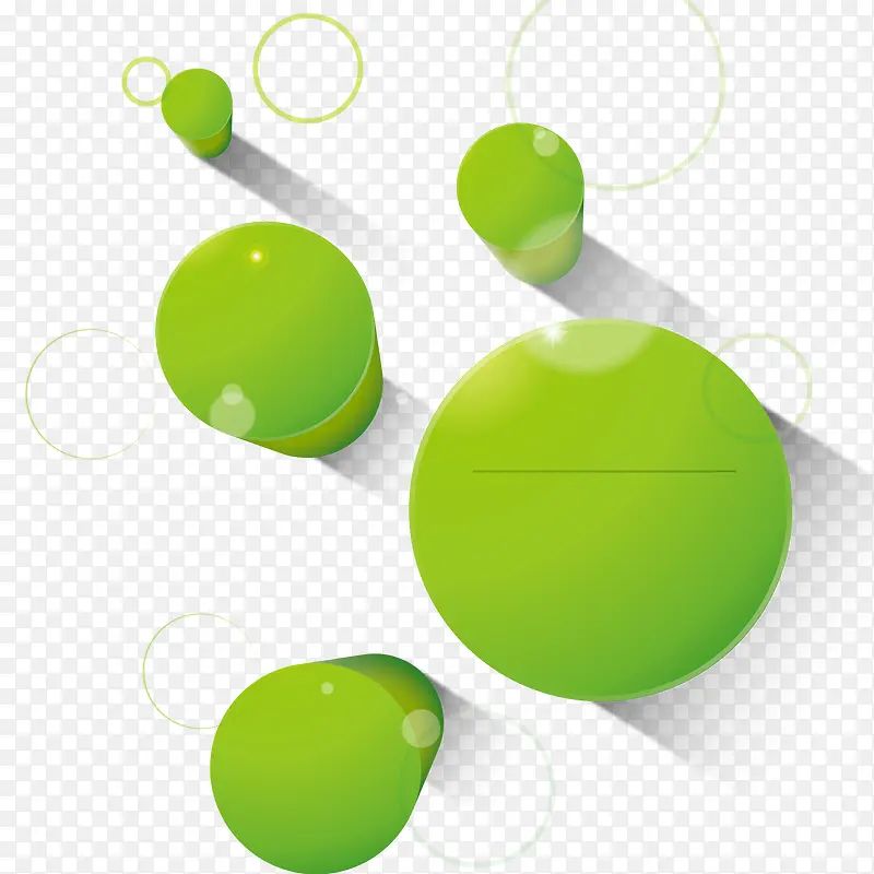3D绿色圆柱背景矢量素材