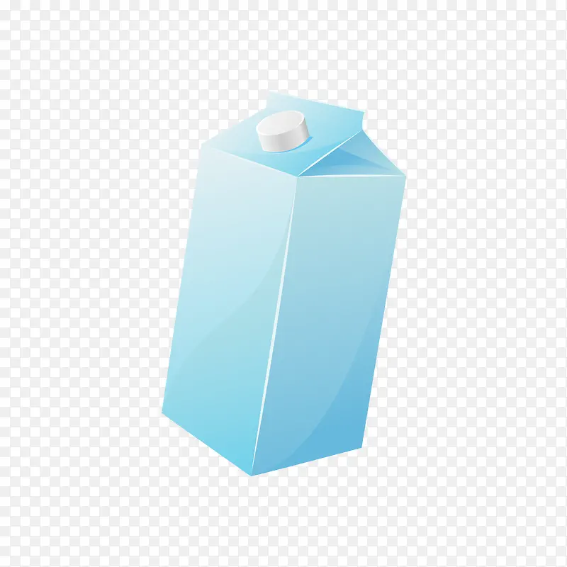 蓝色牛奶盒