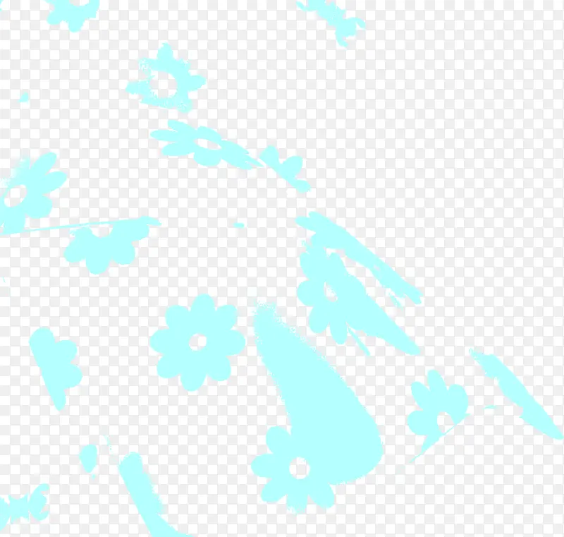 蓝色花纹设计海报效果