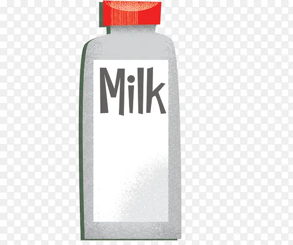 矢量手绘一盒牛奶