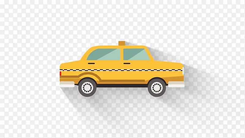 黄色出租小轿车