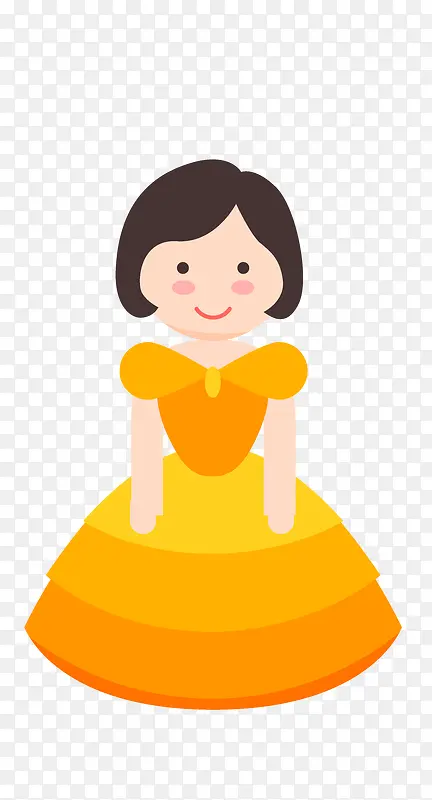 穿黄色裙子的女孩子