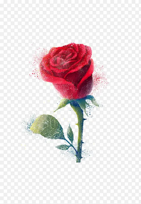 高清创意摄影合成效果红色的玫瑰花