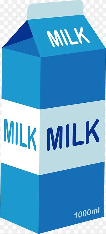 一盒牛奶矢量图