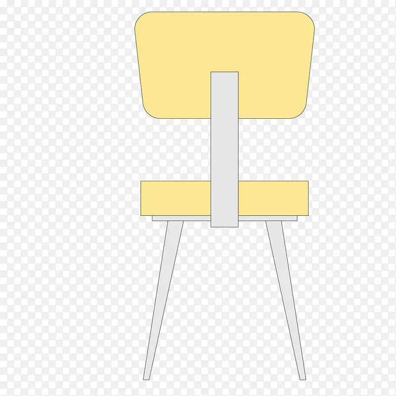 黄色的卡通椅子元素