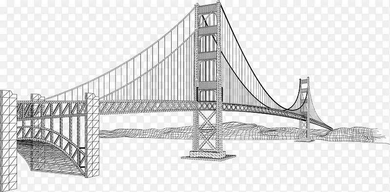 素描大桥网络背景