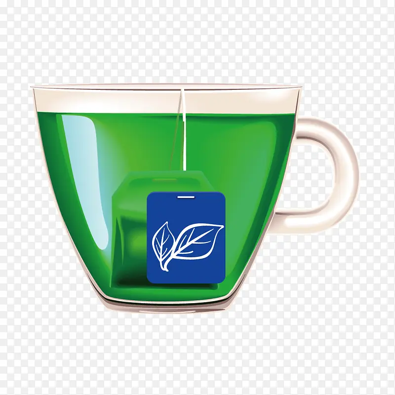 玻璃质感茶杯绿茶