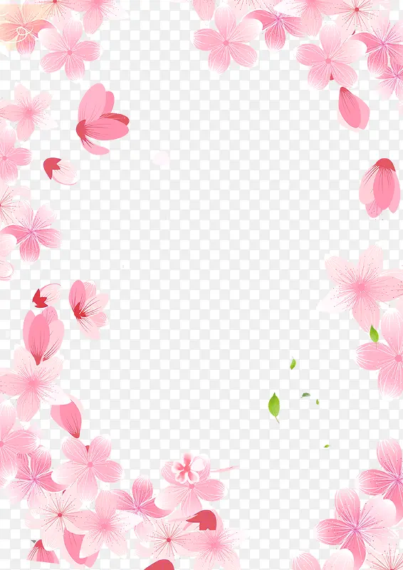 樱花节粉色浪漫边框