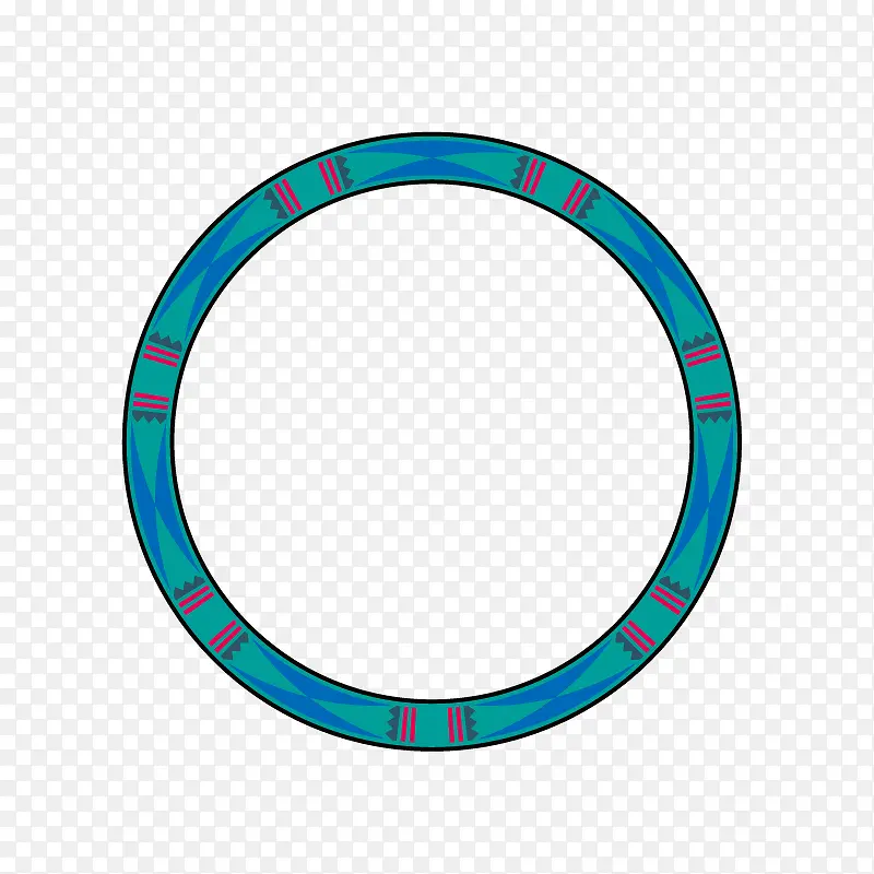 蓝色矢量圆环