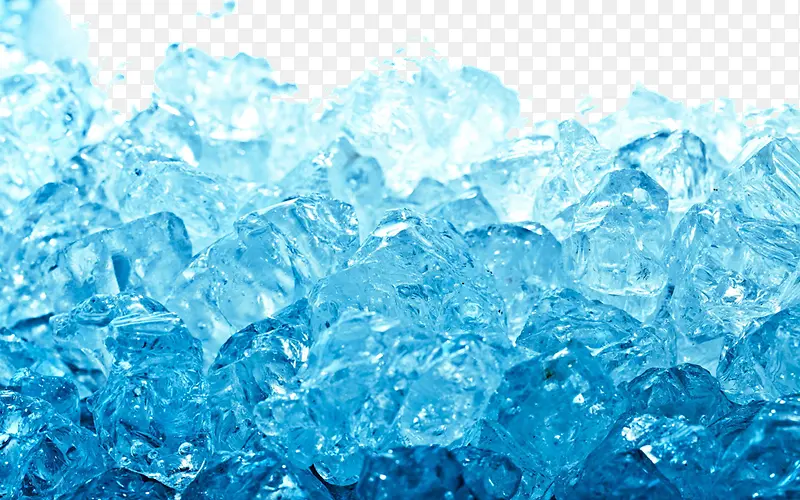 蓝色的冰块免抠图