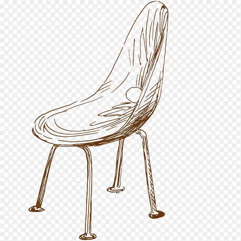 复古手绘椅子矢量图
