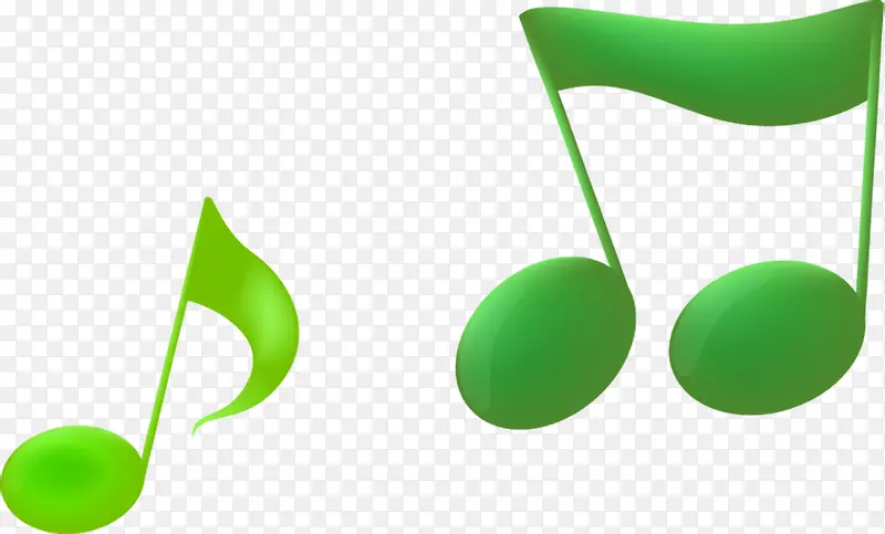 绿色质感音乐符号效果