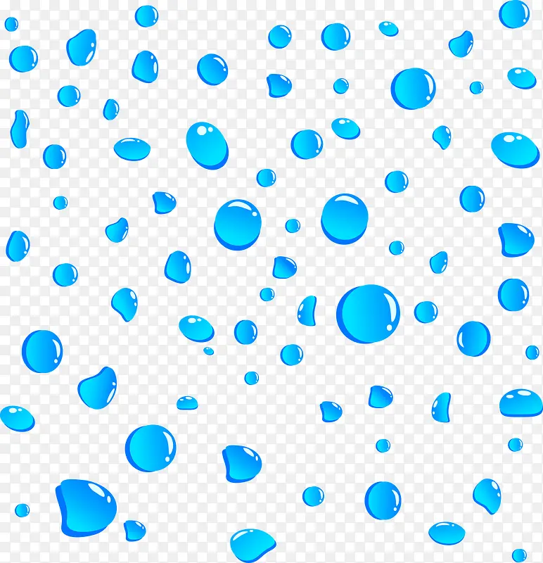 蓝色水滴形状