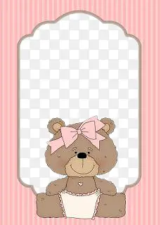 粉红小熊框