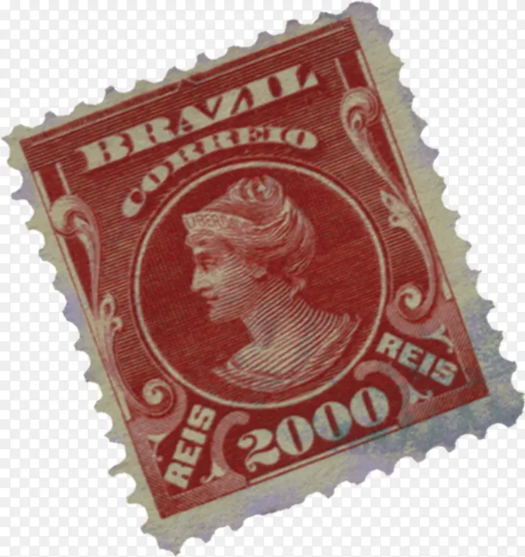 古典红色邮票装饰