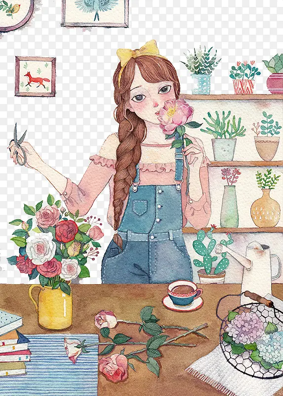 花厅里的女孩PNG图片素材下载_图片编号yezexxnd-免抠素材网