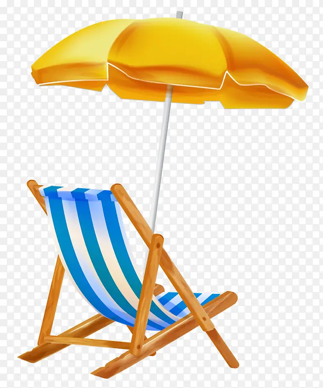 卡通沙滩椅遮阳伞