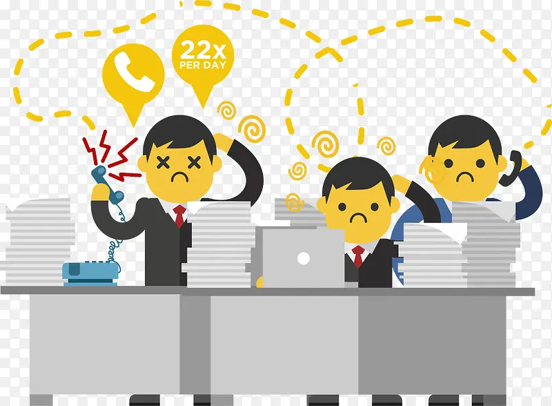 上班忙碌的人PNG图片素材下载_图片编号yezexmpr-免抠素材网