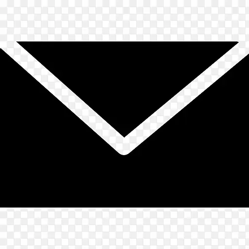 电子邮件黑信封型图标