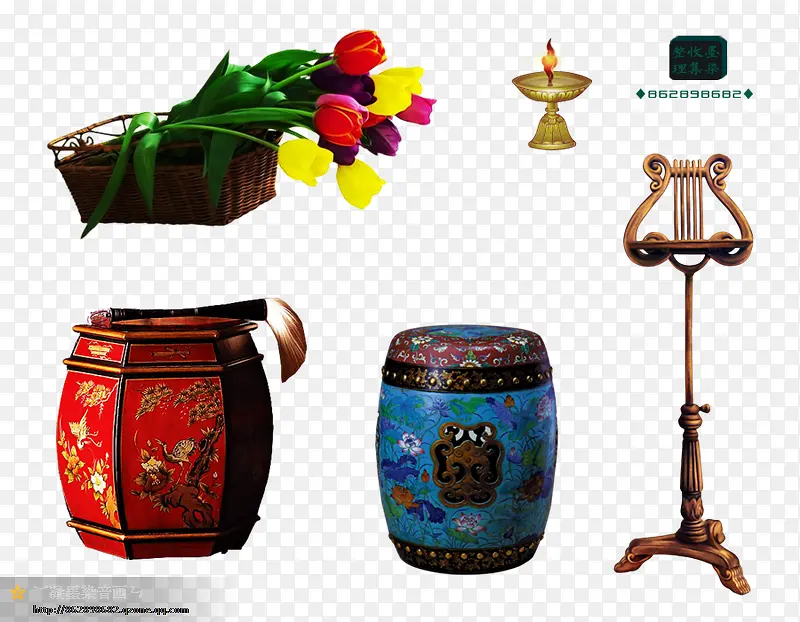 中国古典器具用品元素